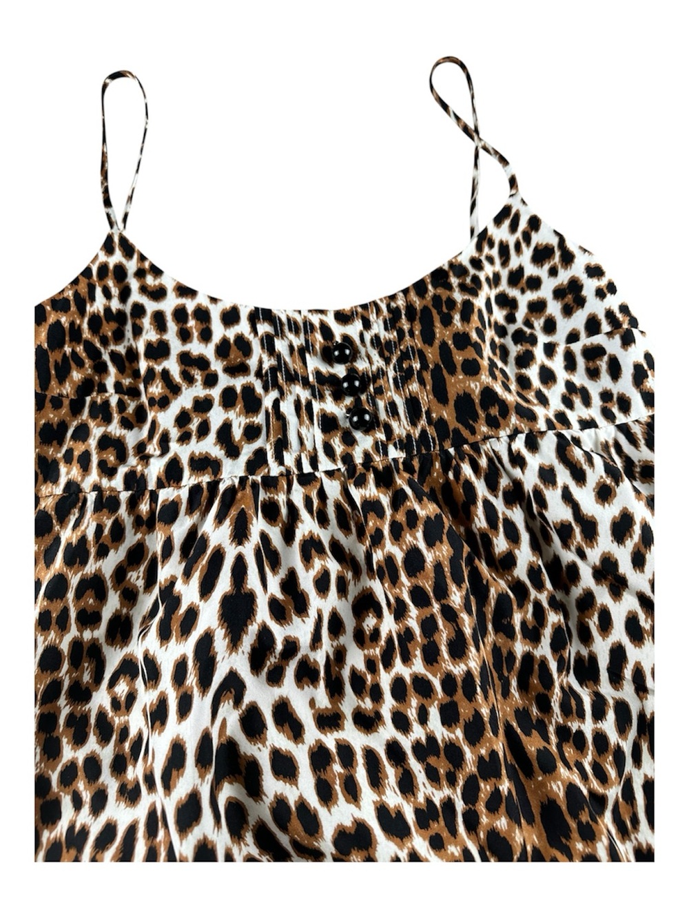 Christopher Fischer 100% Silk Leopard Bubble Hem Mini Dress 6 Y2K Indie Sleaze - Picture 4 of 12